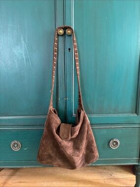 Women’s Dark Brown Suede Shoulder Bag